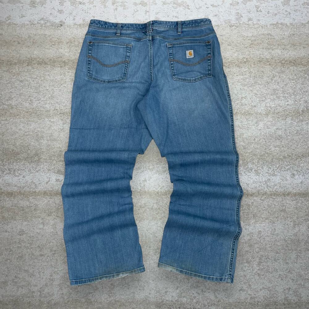 Vintage Y2K Carhartt Jeans 38x32 Relaxed Fit Light Wash Work Wear Denim White